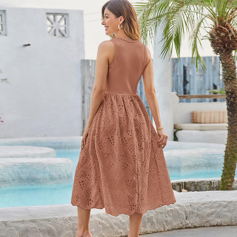 GRACE KARIN Women's Summer Sleeveless Tank Dress A-Line Midi Flowy Swing Casual with Pockets Holiday GRACE KARIN Women's Summer Sleeveless Tank Dress A-Line Midi Flowy Swing Casual with Pockets Holiday