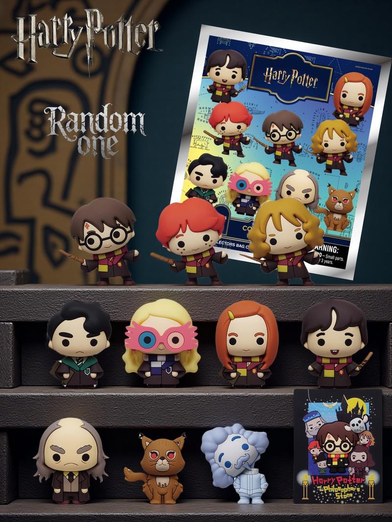 L-WB Officially Licensed Harry Potter 3D Blind Bag Clip Mystery Keychain Figure Includes Harry Ron Hermione Tom Luna Ginny Neville Argus Mrs Norris Headless Nick Random One Collectible Backpack Bag Charm L-WB Officially Licensed Harry Potter 3D Blind Bag Clip Mystery Keychain Figure Includes Harry Ron Hermione Tom Luna Ginny Neville Argus Mrs Norris Headless Nick Random One Collectible Backpack Bag Charm