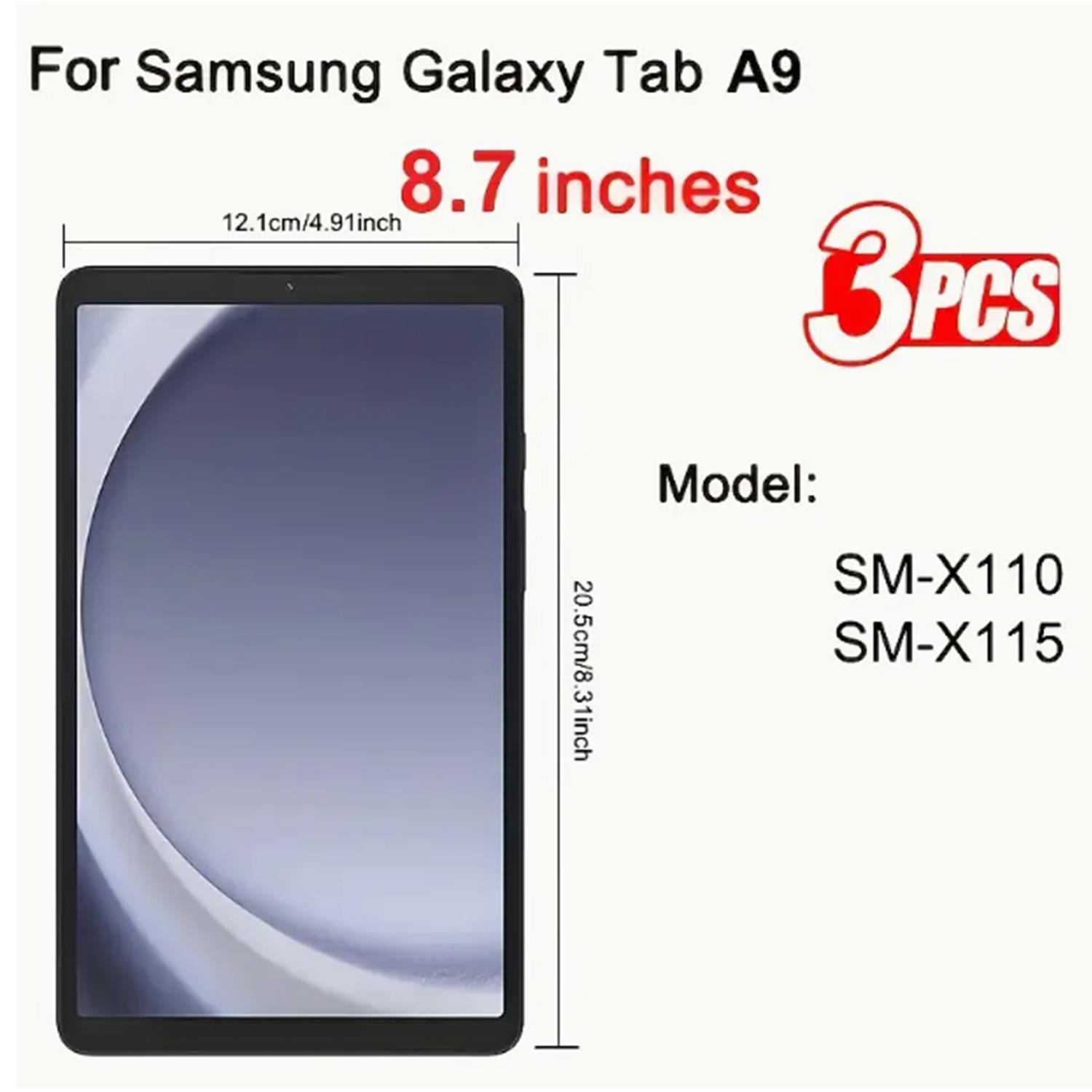 3 Pack Advanced Tempered Glass Screen Protector for Samsung Galaxy Tab A9/a9 Plus 8.7/11 Inch, HD Clear Film Compatible with Sm-X110/x115/x210/x216/x218