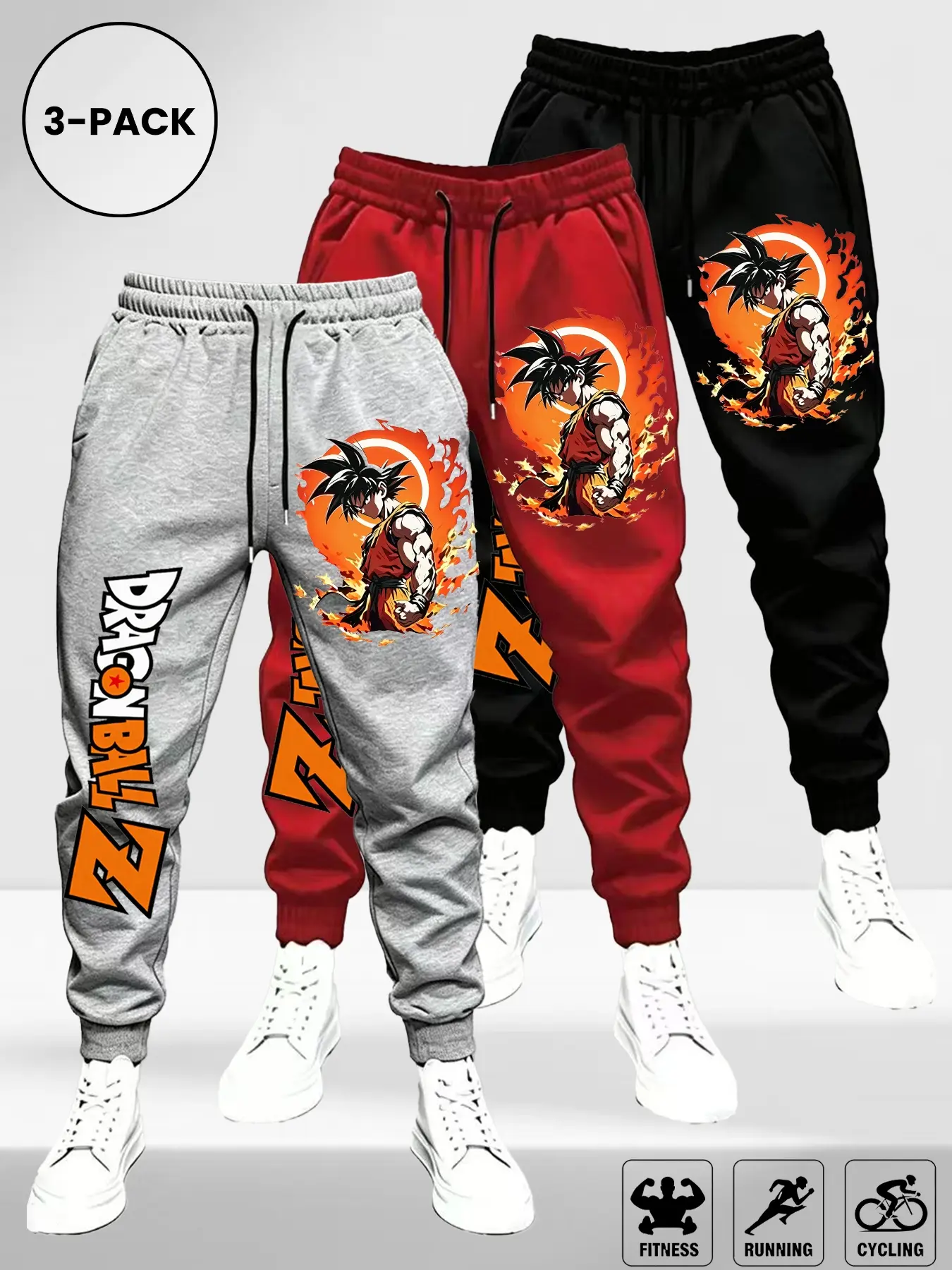 Large Anime Graphic Men Jogger Trousers, Sweatpants for Various Daily Scenarios, Unique Casual Bottoms for Men