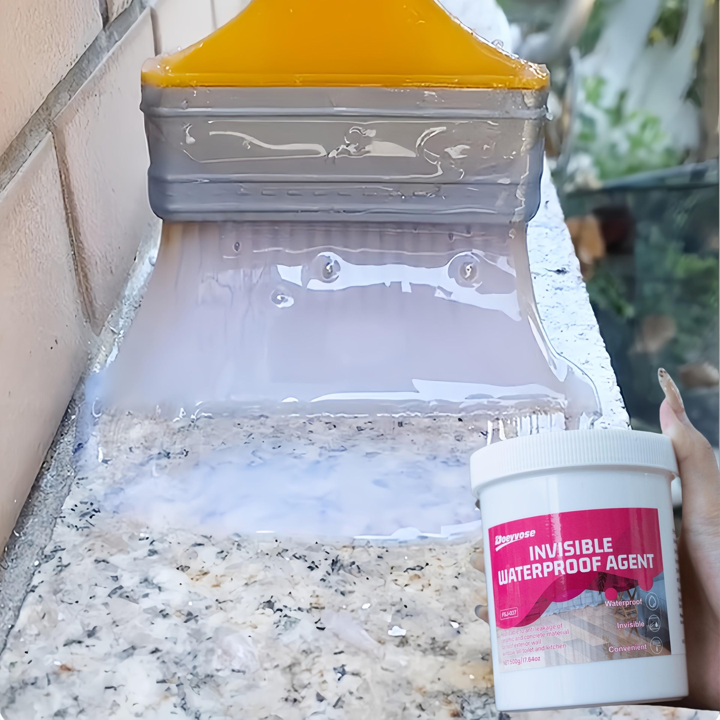 Invisible Waterproof Sealant, Balcony Railing Sealant, Strong Adhesive Waterproof Sealant for metallic/Wood/Concrete Surface, Durable Waterproof Protector, Concrete Sealer