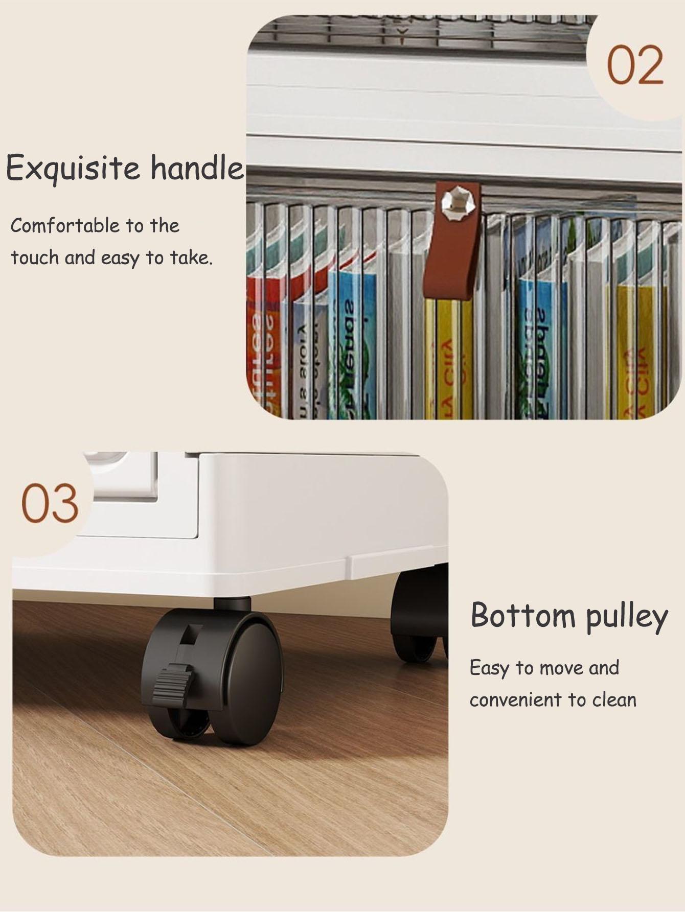 Multi-Layer Plastic Storage Cabinet, Foldable & Portable, Ideal for Bedroom/living Room, Modern Design, Universal Use