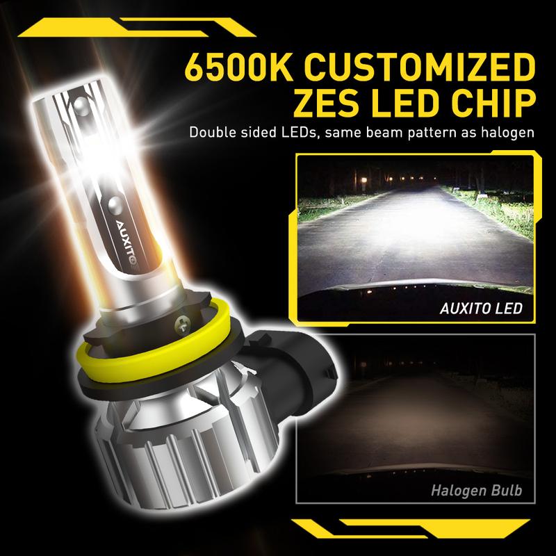 AUXITO White LED H8/H9/H11 Headlight E2 Series Bulbs Low Beam Bright Kit AUXITO White LED H8/H9/H11 Headlight E2 Series Bulbs Low Beam Bright Kit