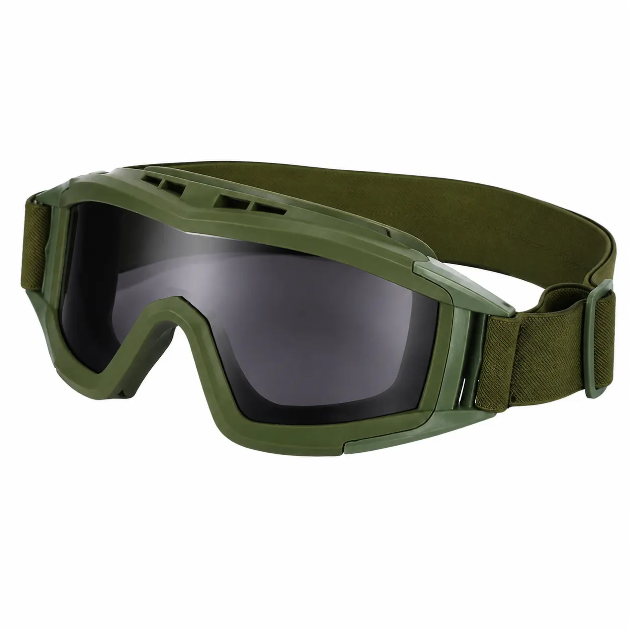 Lightweight Tactical Outdoor Eyewear for Men Featuring UV400 Protection, Anti-Fog Ventilation System, Adjustable Nose and Temple Pads, Shatter-Resistant Polycarbonate Lenses, One-Size-Fits-Most Design Ideal for Airsoft, Hiking, Shooting Sports, and Milita