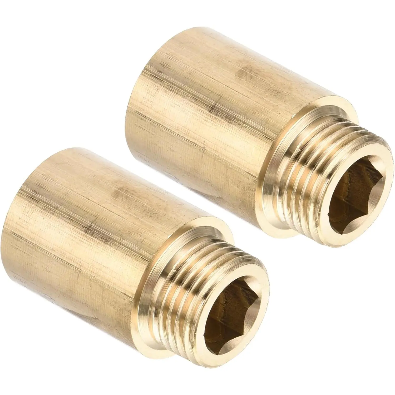 Shower  Extension Arm, 2 Pack Brass G1/2 Male to Female Thread 41mm Length Pipe Fitting Shower  Extender