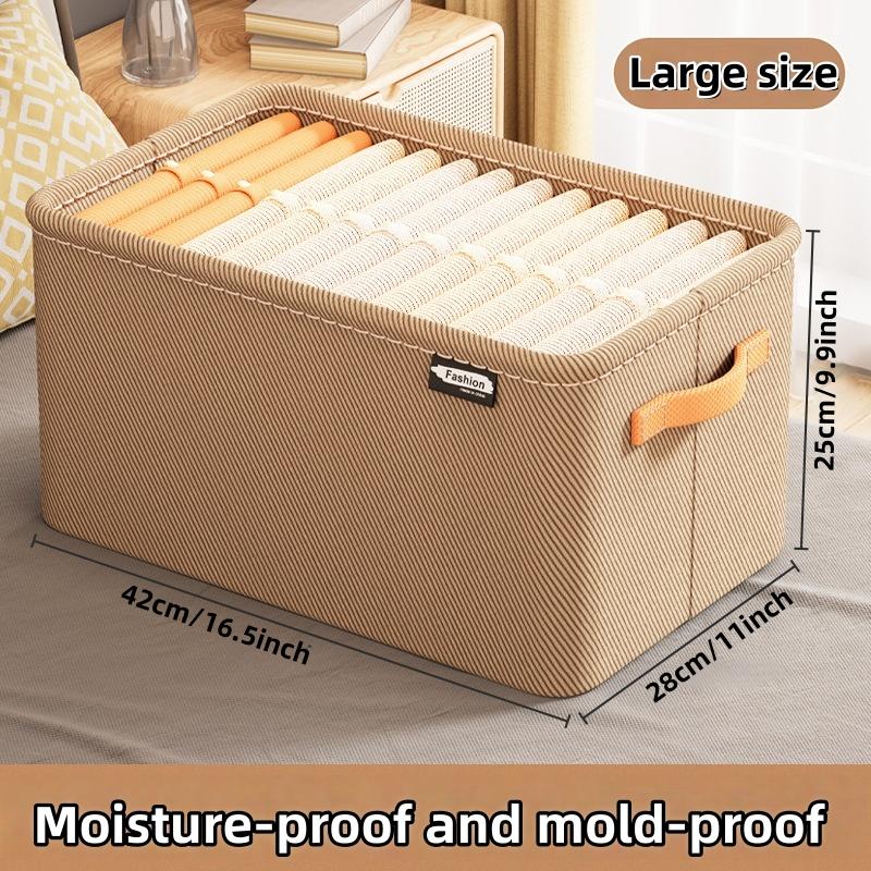 Modern Handheld Storage Box, 1 Count Stackable Storage Basket, Multifunctional Clothes and Toys Storage Box, Clothes Baskets, Suitable for Home, Dormitory, Wardrobe, Organiser