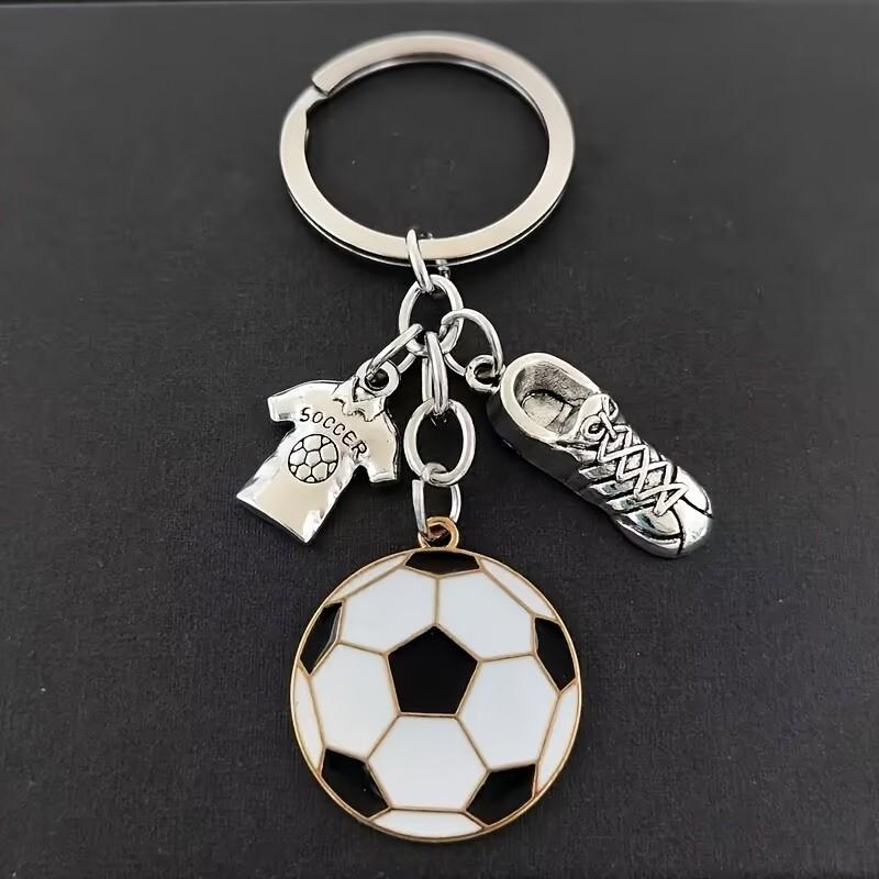 1PC Soccer Player Keychain， Men's Soccer Player Keychain - Soccer Ball Pendant Keyring - Fan Gift - Soccer Ball Men's Shoe Keychain，party decoration and gift