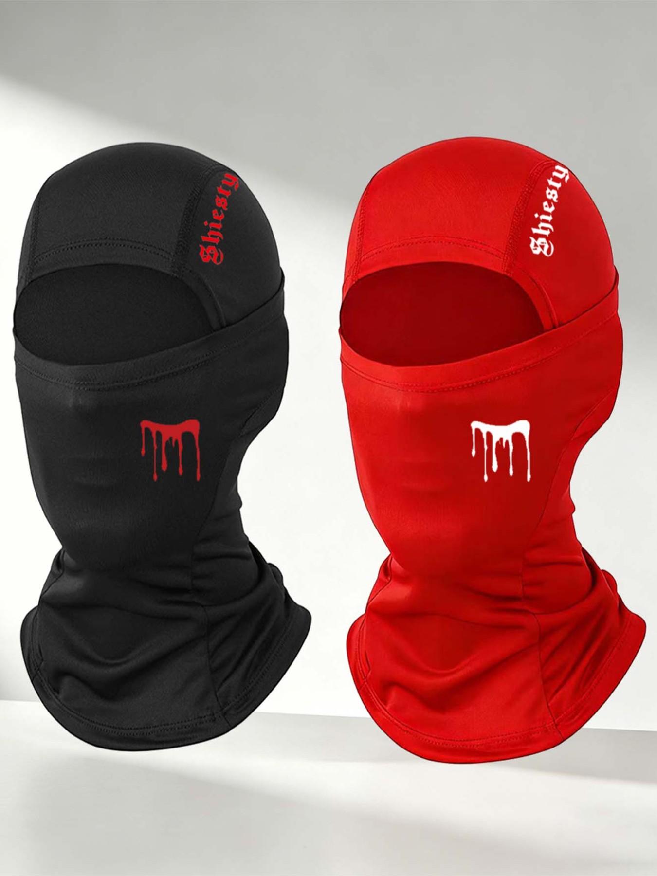 Balaclava Hat with 'shiesty' Print, Breathable Ice Silk Full Face Mask, Ideal for Skiing, Festivals, Motorcycle Riding, Outdoor Sports