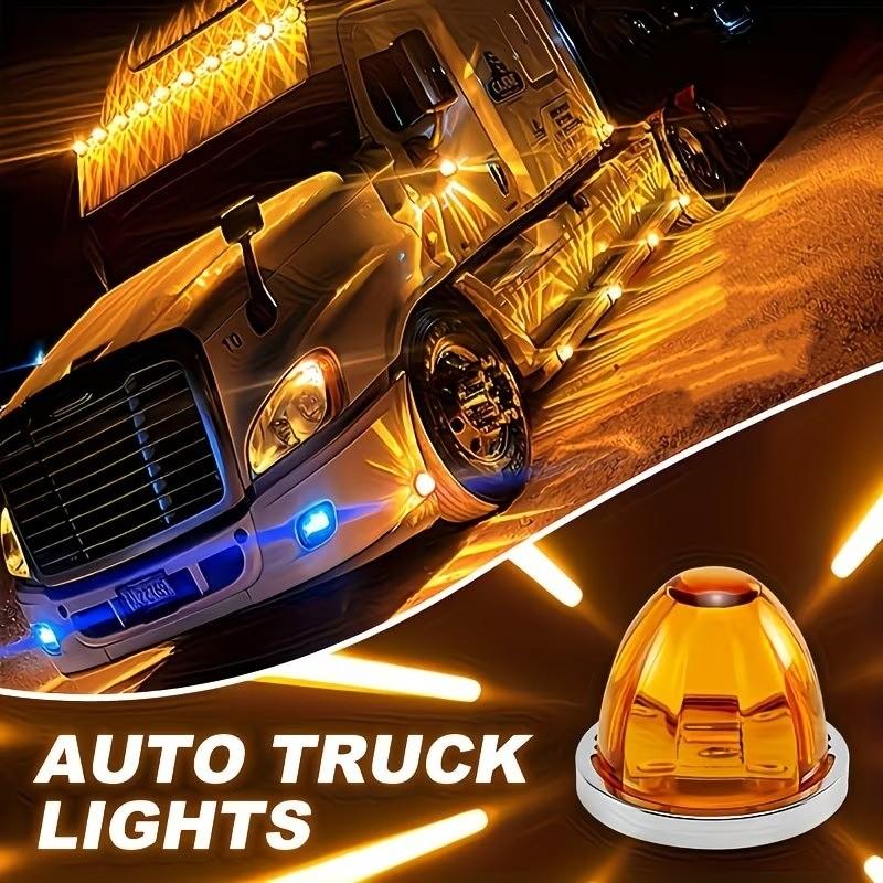2pcs Truck Lights Watermelon light 12-24v Flashing and Constant Light Side Lights Tail Lights for Trucks Vehicles Semi-trailers Boat Trailers