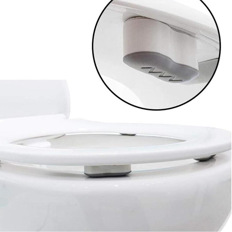 4Pcs Non-Slip Toilet Seat Protector Cushions, Adhesive Pads for Bidet, Elderly Support & Pregnancy Safety
