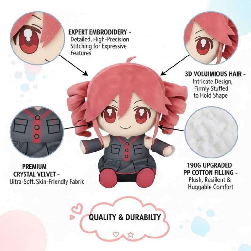 Teto Plush Virtual Singer, Doll-related products Cotton Dolls Teto Plush Dolls, Anime Merchandise Teto Cotton Dolls, Adorable Fufu Sitting Figures Perfect for desktops, bedside, pillow decorations, or birthday gifts, Soft Stuffed Doll Teto Plush Virtual Singer, Doll-related products Cotton Dolls Teto Plush Dolls, Anime Merchandise Teto Cotton Dolls, Adorable Fufu Sitting Figures Perfect for desktops, bedside, pillow decorations, or birthday gifts, Soft Stuffed Doll