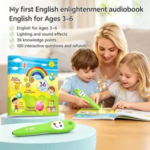 English Learning Pen Set for Kids Ages 3-6, Interactive Audio Book, Early Education Toy, 36 Knowledge Points, Gift for Boys and Girls