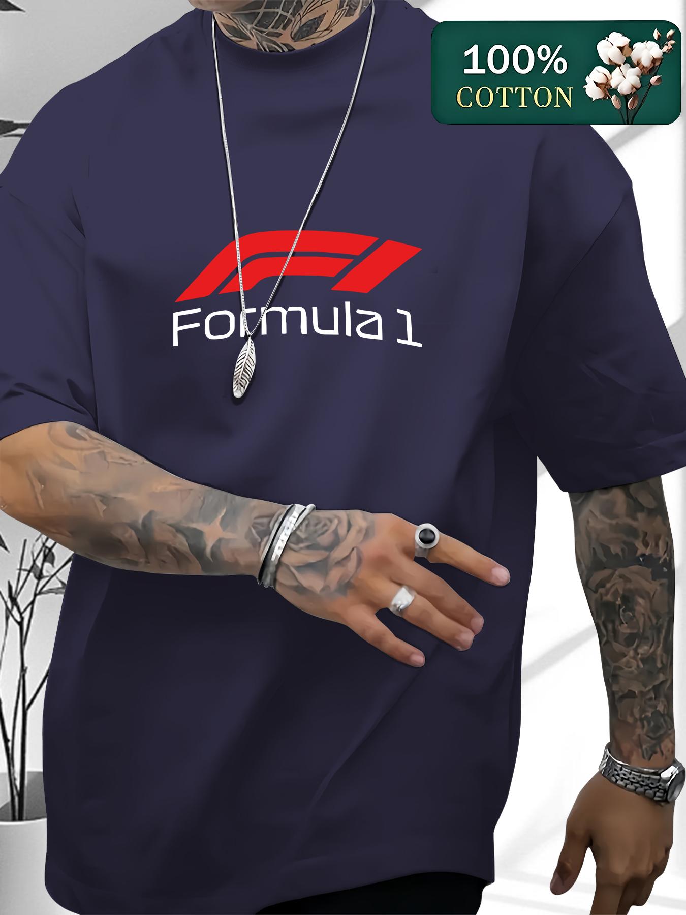 Men's pure cotton casual short-sleeved T-shirt, spring and summer style short-sleeved solid-color printed casual sports T-shirt, all-cotton home and outdoor comfortable and breathable round-neck T-shirt, suitable as a gift for men