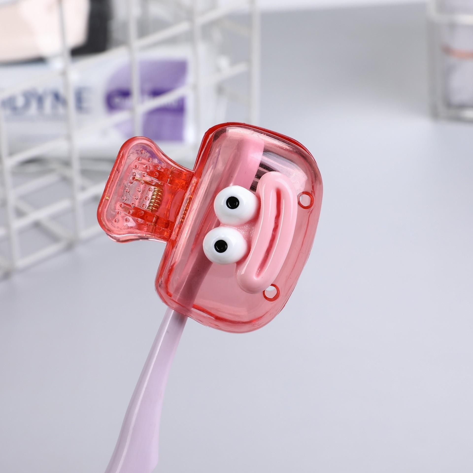 4pcs Toothbrush Holder Clips, Ventilated Design, Compact & Portable, Durable, Ideal for Travel & Home Use, Bright Colorful, Dust Protection