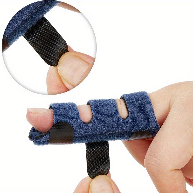 Adjustable Hand Support Finger Splint - Five-Toe Fixed Band for Sports, Durable Finger Stabilizer in Black, White, Blue & Beige, Comfortable Fit for Active Lifestyles, Finger Support Brace | Natural Recovery Style | Adjustable Fit