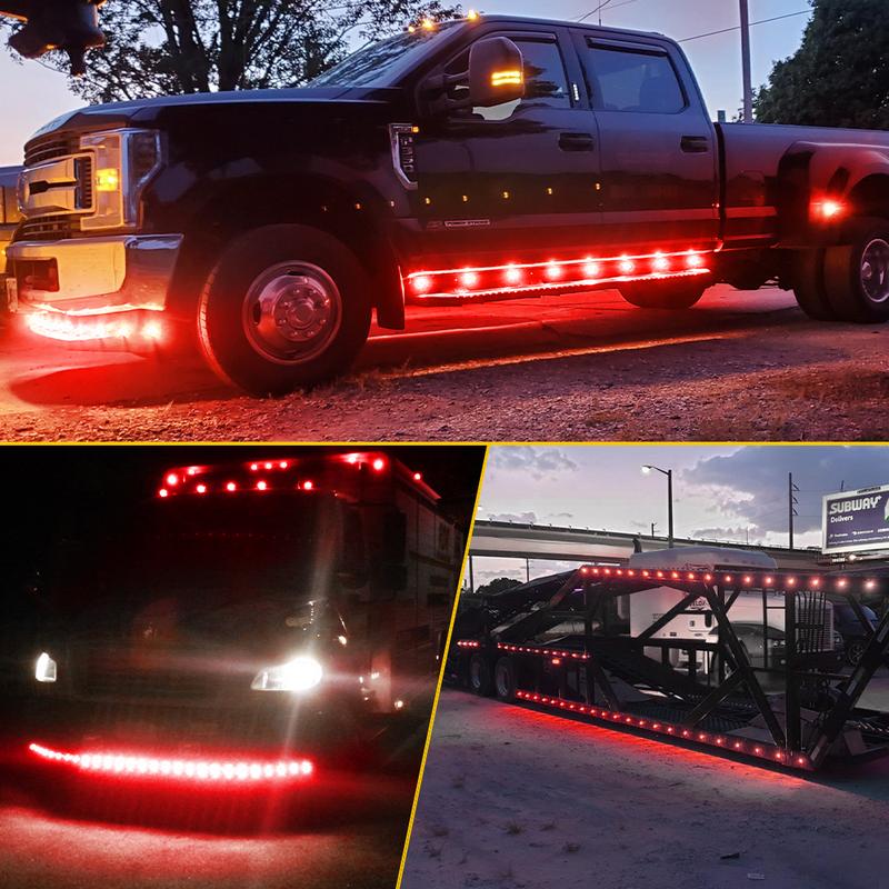 20X 3/4" Round Amber LED Side Marker Light With Stailness Base for Truck Trailer