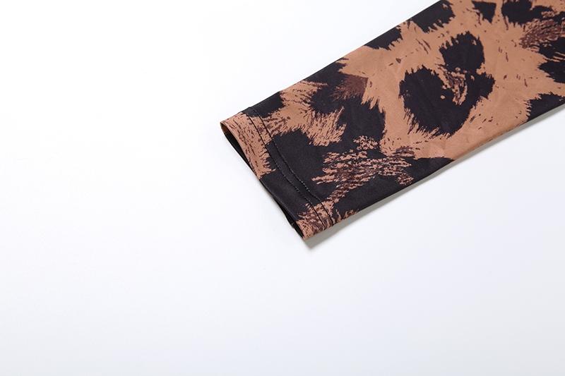 DOUCIU Sporty Casual Tight-Fitting Sexy Hot Street Style Hip-Hop Trendy Cool Rap Women'S Fitted Clothing Set Thin Printed Long-Sleeved Top And Pants Two-Piece Set