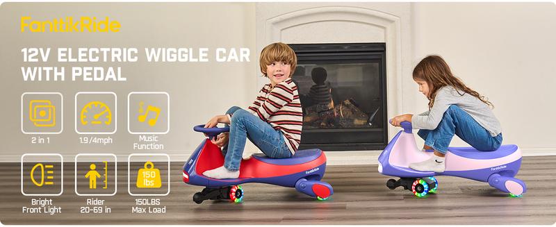 Fanttik Brand Day FanttikRide N7 Electric Wiggle Car with Pedal, Ride on Toy Fanttik Brand Day FanttikRide N7 Electric Wiggle Car with Pedal, Ride on Toy