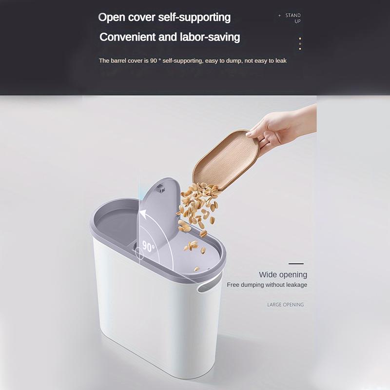 Bathroom Trash Can, 1 Count Household Creative Waste Bin with Holder & Handle, Press Type Can with Lid, Simple Paper Basket, Large Capacity Trash Bin, Home Essential Bathroom Accessories, Bathroom Essentials Accessories