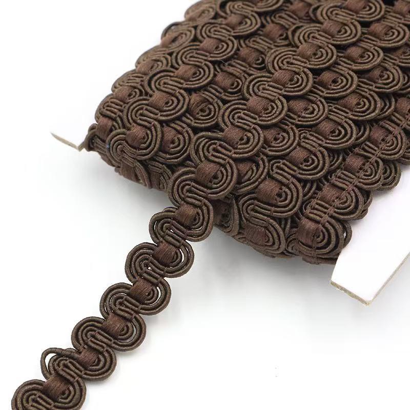 Multicolor S-Shaped Wave Trim Ribbon, 10m Long X 1cm Wide, Ideal for Clothing Curtains Pillows Sofa Edging Sewing Supplies