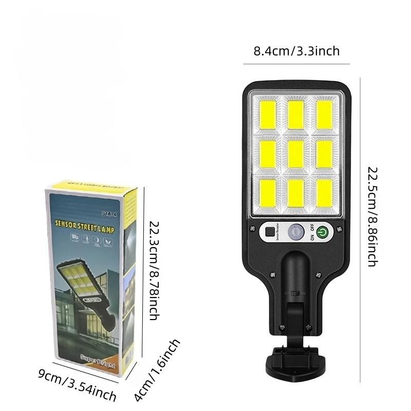 Outdoor Super Bright LED Solar Street Light 9cob Body Sensor Solar Wall Light Ip65 Waterproof Dusk to Dawn Safety Lamp Garden Pathway Decor