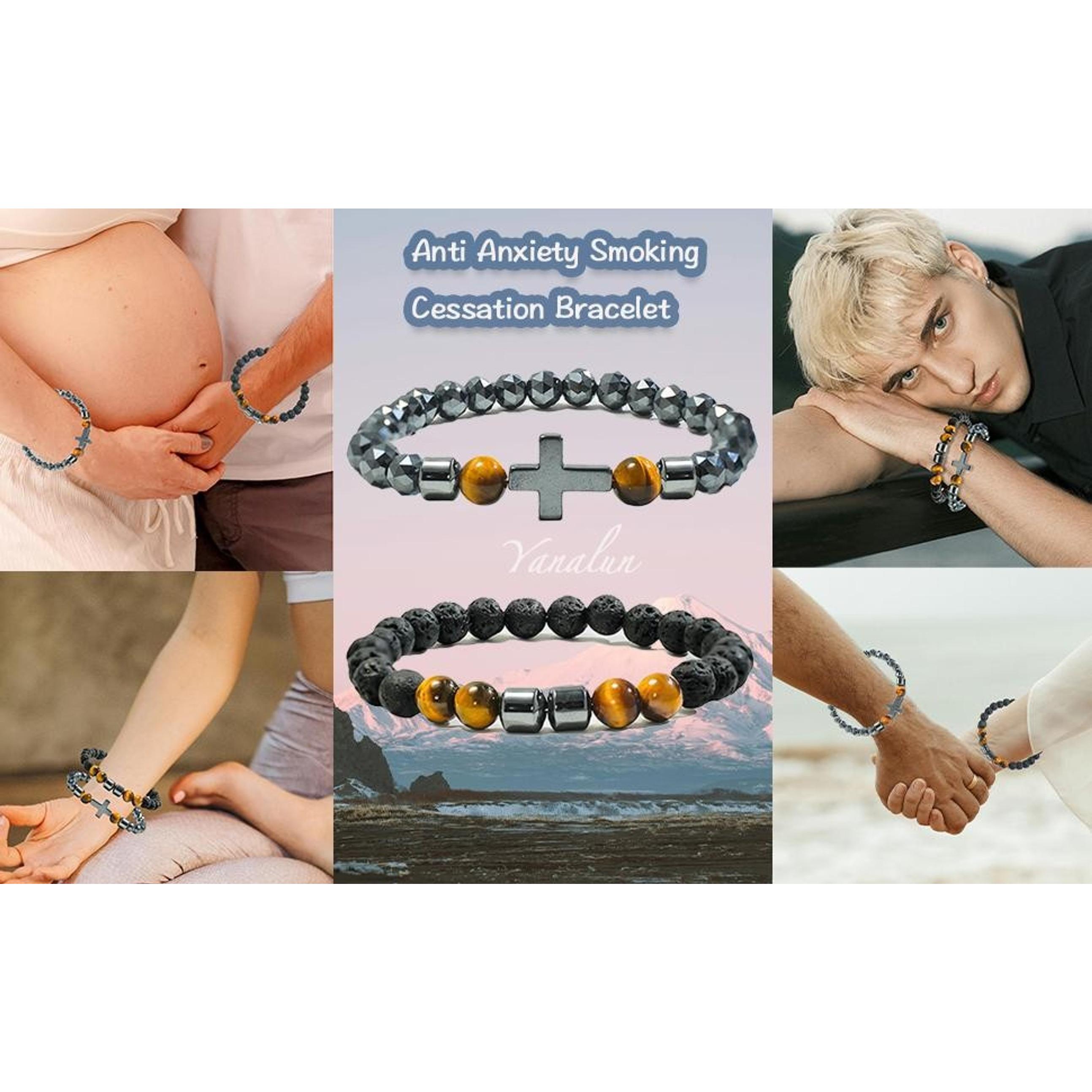 Anti Alcohol Bracelet for Men & Women, Adjustable Anti-Alcohol Hematite Tiger Eye Sobriety Bracelet to Reduce the Urge to Drink, Relieve Anxiety & Stress, Stop Drinking Support