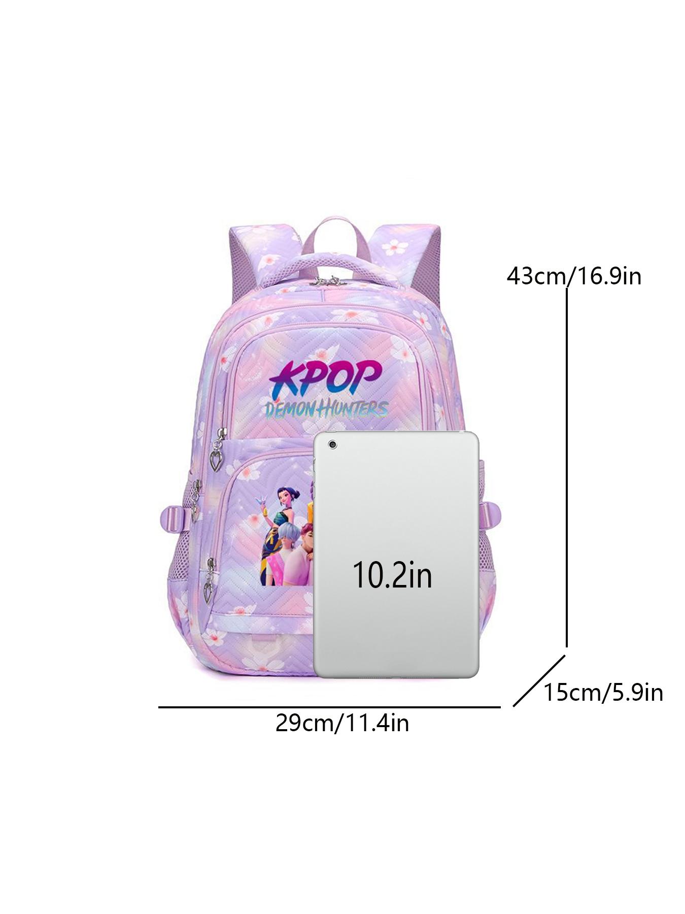 1pc KPOP Witch Hunt printed backpack for women with zipper closure, fashionable and versatile casual trend, Cute Stylish Daypacks suitable for students to go to school, campus, work, travel, large capacity women's backpack 1pc KPOP Witch Hunt printed backpack for women with zipper closure, fashionable and versatile casual trend, Cute Stylish Daypacks suitable for students to go to school, campus, work, travel, large capacity women's backpack