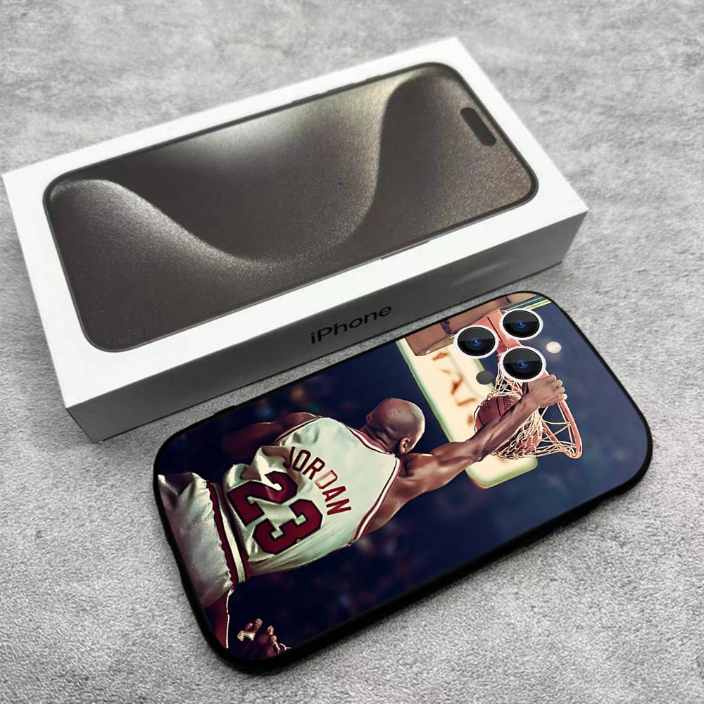 Basketball J-Jordan 23 Phone Case For iPhone 17,16,15,14,13,12,Pro,Max,Plus,Air,Samsung Galaxy S26 S25 S24 S23 S22 Black Soft Box