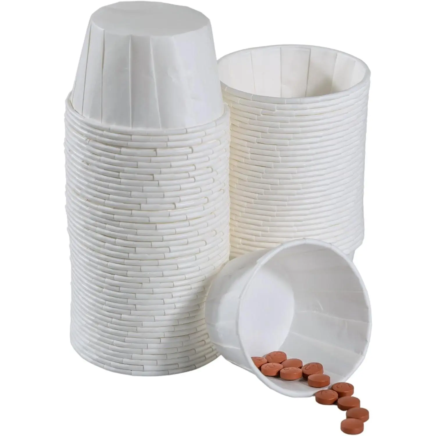 Paper Souffle Cups 3.5 oz Disposable Portion &  Cups 100 Pk | Medication dispensing,  distribution, condiment serving,  sampling, sauce portions, dessert samples, dressings, dips