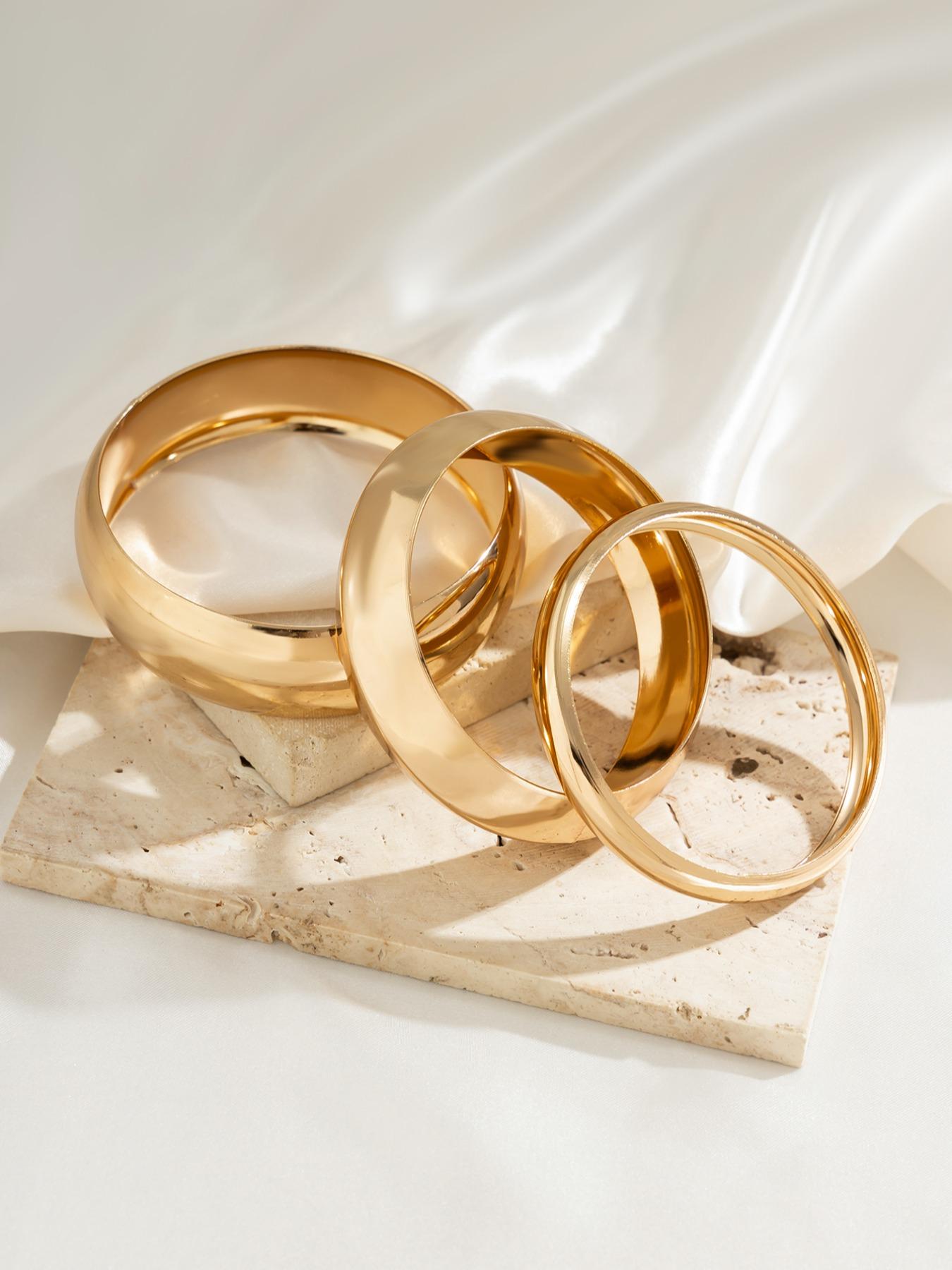 Vintage Punk Exaggerated Bangle (3pcs), Fashionable Curved Bracelet for Men & Women, Simple Jewelry for Party, Daily Clothing Decor, Trendy Fashionable Accessories, Trendy All-match & Exquisite Jewelry for Birthday Gift