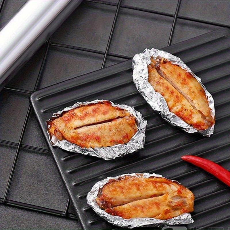 10-Meter Disposable Aluminum Foil Baking Paper, Oven-Safe Grill Mat for Non-Stick Cooking, Kitchen Grease Protection, Ideal for Baking & Grilling