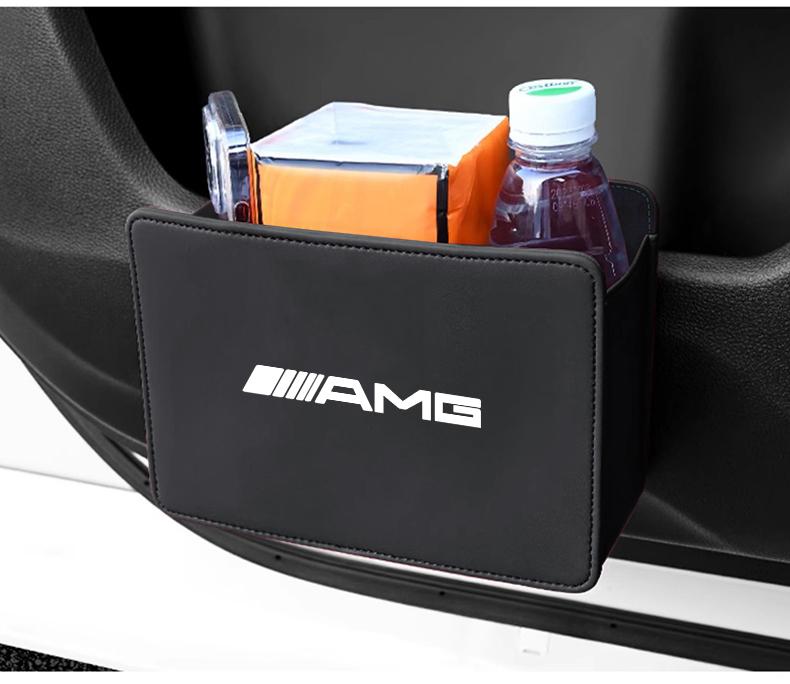 Car Leather Storage Box Foldable Auto Organizer Bag For Mercedes Benz AMG GLE GLS CLA CLE GLC CLS GLA W223 W213 W206 W464 W247 W167 W166 W222 W205 W204 W177 W246 W212 W221 W463