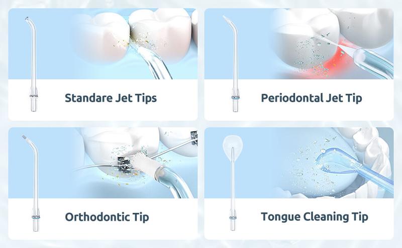 Water Flosser Mini Cordless Portable Oral Irrigator with 3 Modes, IPX7 Waterproof for Home & Travel Use - Waterfloss Teeth Cleaning Machine Lightweight