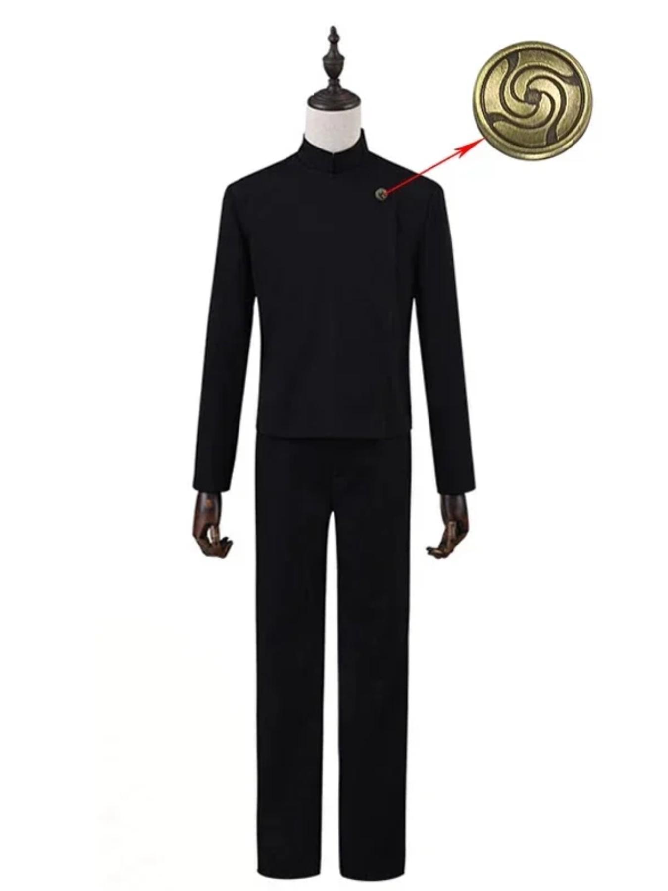 Jujutsu JJK High School Gojo Satoru Cosplay Costume Uniform for Men Women Shirt Pants Wig Halloween Uniform Full Sets