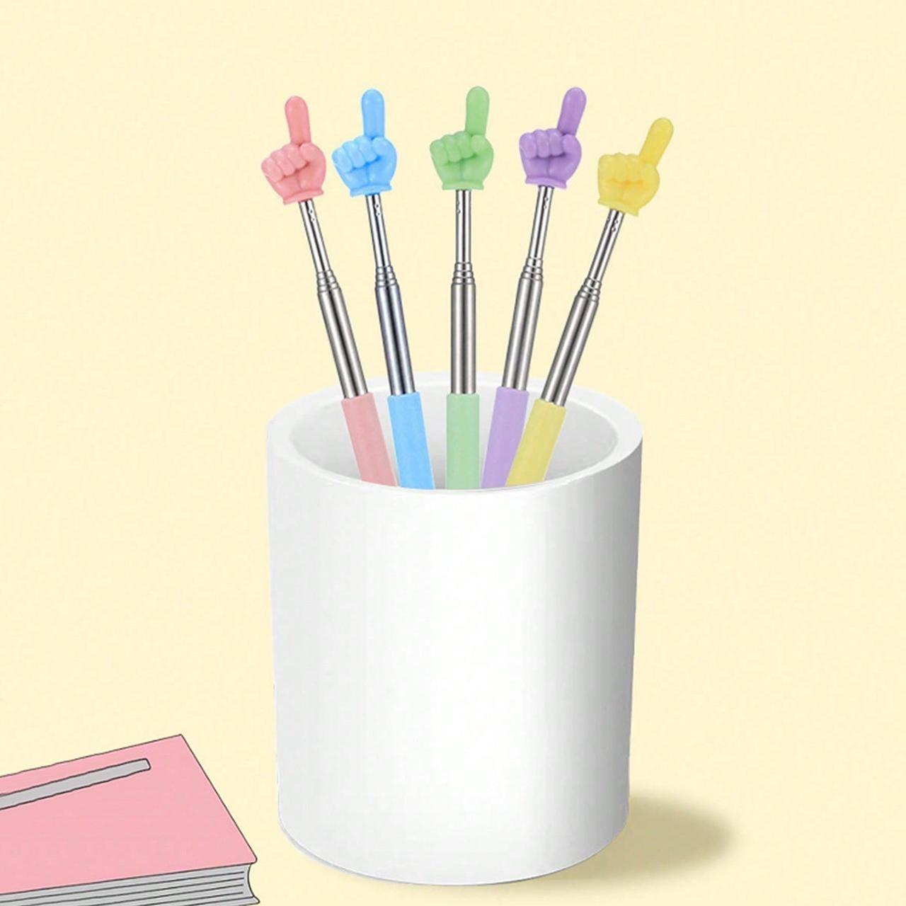 1/3/5 Pcs Random Color Extendable Teacher Pointer Stick, Durable and Portable, Ideal for Office Meetings, Classroom Whiteboard, Teaching