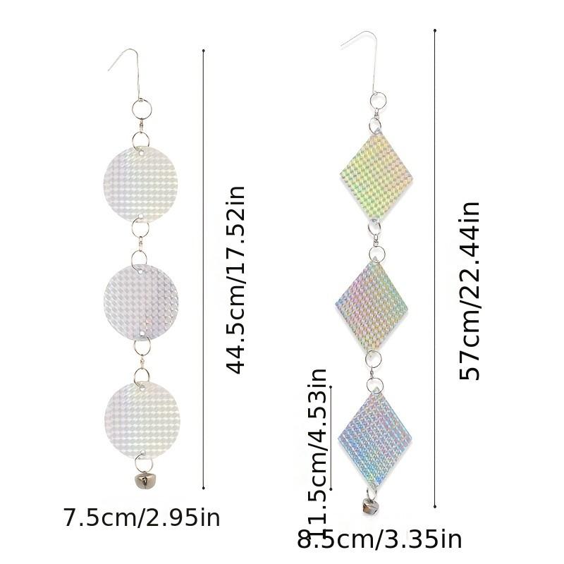 Decorative Reflective String, Garden Decoration Hanging Bell, Reflective Bird Deterrent String, Outdoor Yard Decor, 1 Piece