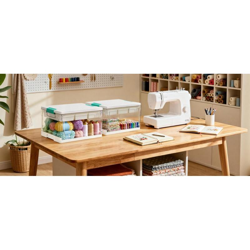 1pc Clear Craft Storage Bin with Removable Trays and Adjustable Dividers, Ideal Containers for Art Supply Coloring Books, Sensory Toys, Craft Supplies, Medicine, Playdough, Transparent Dust Proof, Mid Year Sale Restock,