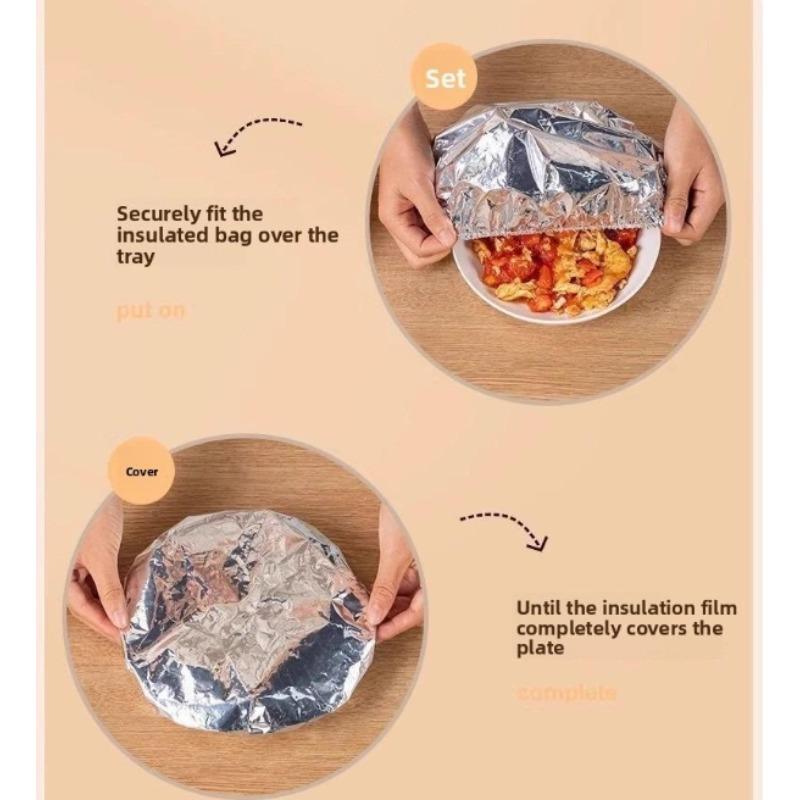Home dining table & food container aluminum foil heat-retaining cover, kitchen food insulation and freshness keeping, high-quality aluminum foil.