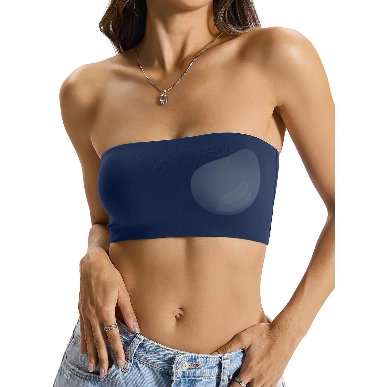 Womens Padded Double Lined Tank Top Bandeau Bra Strapless Tube Top | Crop Tank Top, Sexy, Cute, Sleeveless, Slim Fit, Y2K Going Out, Date Night, Summer Clothes, Trendy Outfits, 2026 Fashion