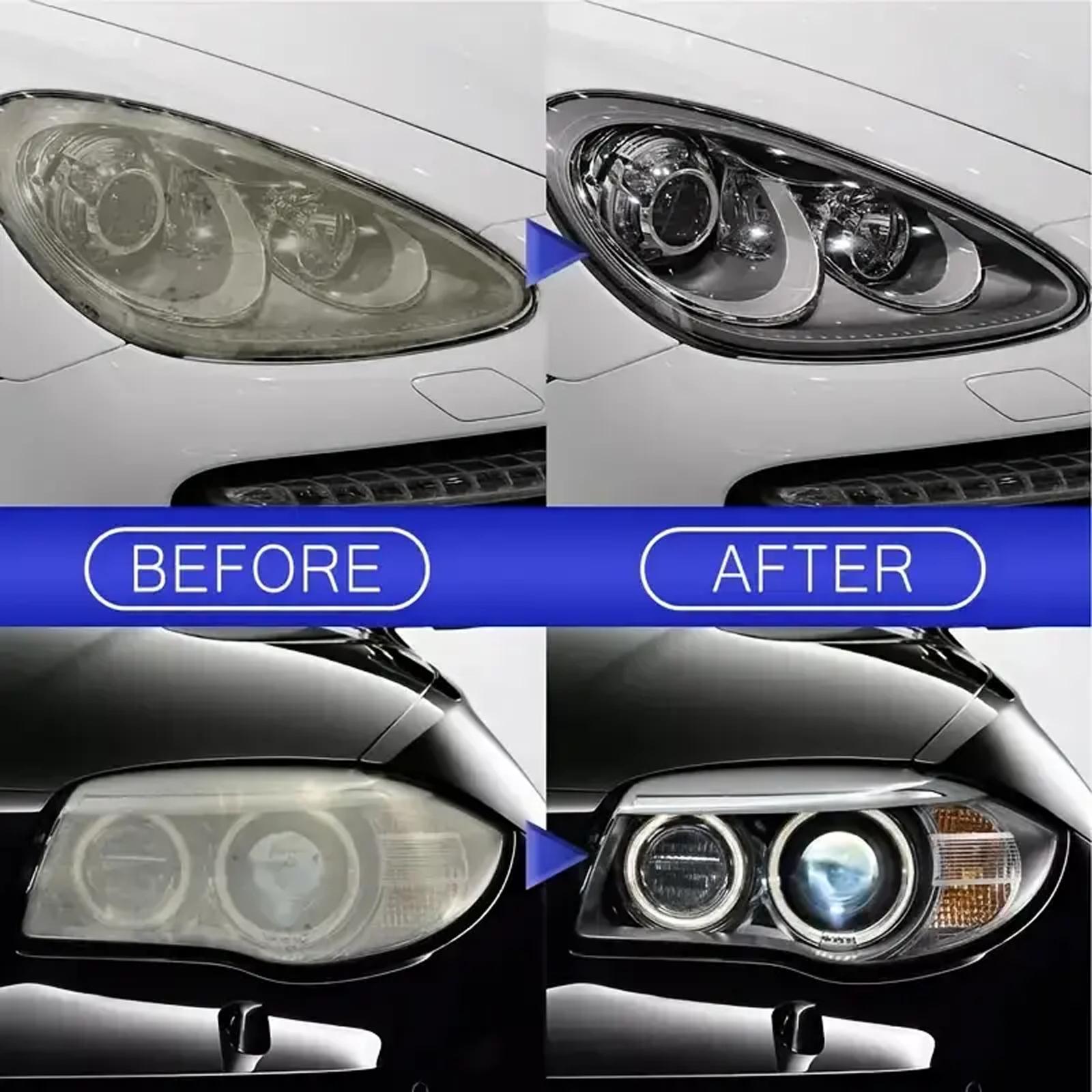Automotive Headlamp Restoration Fluid,Oxidized and Yellowed Automotive Headlamps Blurring Enhanced Crystallization Coating Refurbisher,Brings Headlights Back to Like New Condition,MirrorZone.