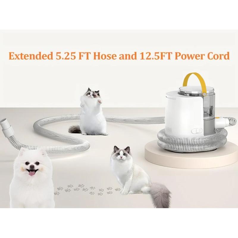 Puppyoo Pet Grooming and Vacuum Cleaner for dogs and cats， 13000Pa Vacuum Brush for Shedding Grooming, 1.5L Dust Cup,4m power cord length，Pet Products，Dog&Cat Hair Vacuum Groomer,Clipper & Hair Remover Roller for Dogs & Cats