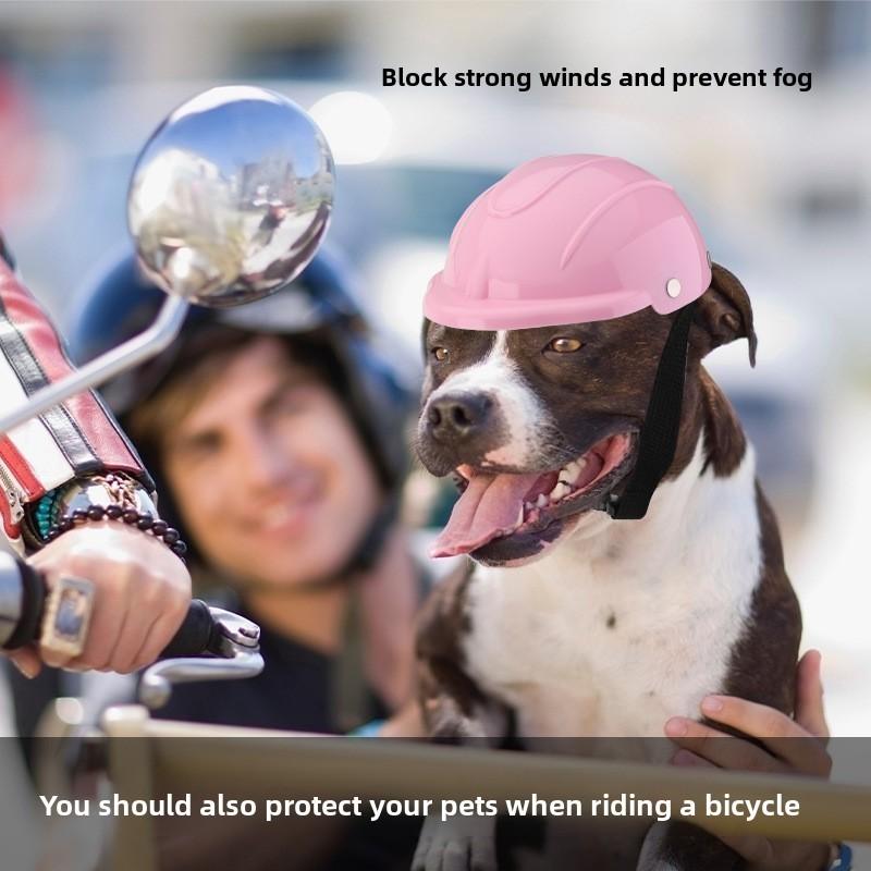 Pet Safety Helmet for Cats and Dogs, Pet Motorcycle Hat Accessory, Fun Pet Toy, Essential Pet Supplies, Secure and Comfortable Design