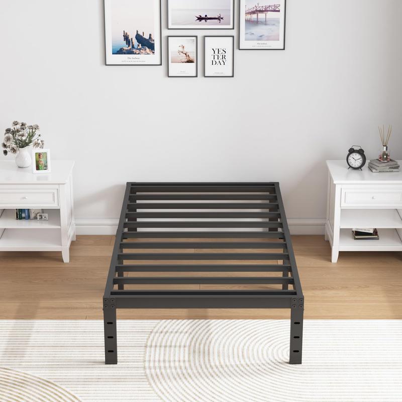 Edenza1 Twin Bed Frames, 14 16 18 Inch Heavy Duty Metal Platform Bed Frame Twin Size Support Up to 3500 lbs, No Box Spring Needed/No Shaking/Steel Slat Support/Noise Free/Easy Assembly Heavy Duty Queen Size Metal Bed Frame affordable  bed  frame