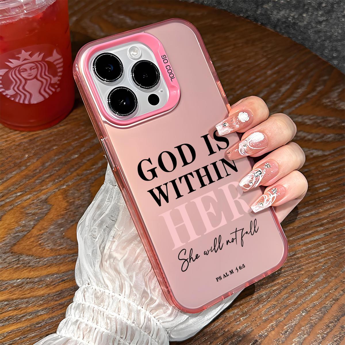 Bible Verse Psalm Pattern Shockproof Protective Case for iPhone 7 8 X Xsmax 11 12 13 14 15 16 17 Pro Max Plus Air XR 16E Matte Cover Christian Unique