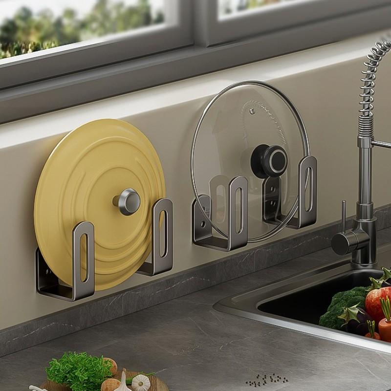 Wall-Mounted Kitchen Storage Rack, Multi-Functional Hanging Organizer, Space-Saving Design, Durable & Convenient Solution