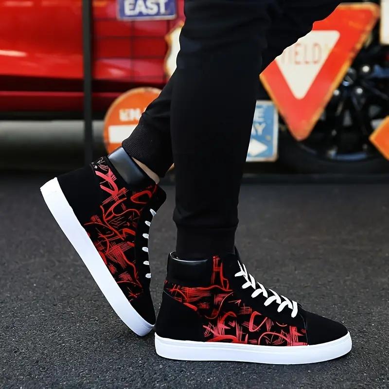 Stylish Performance Skate Shoes for Men - Trendy Outdoor Sports Design, Breathable Mesh Panels, Anti-Slip Rubber Soles