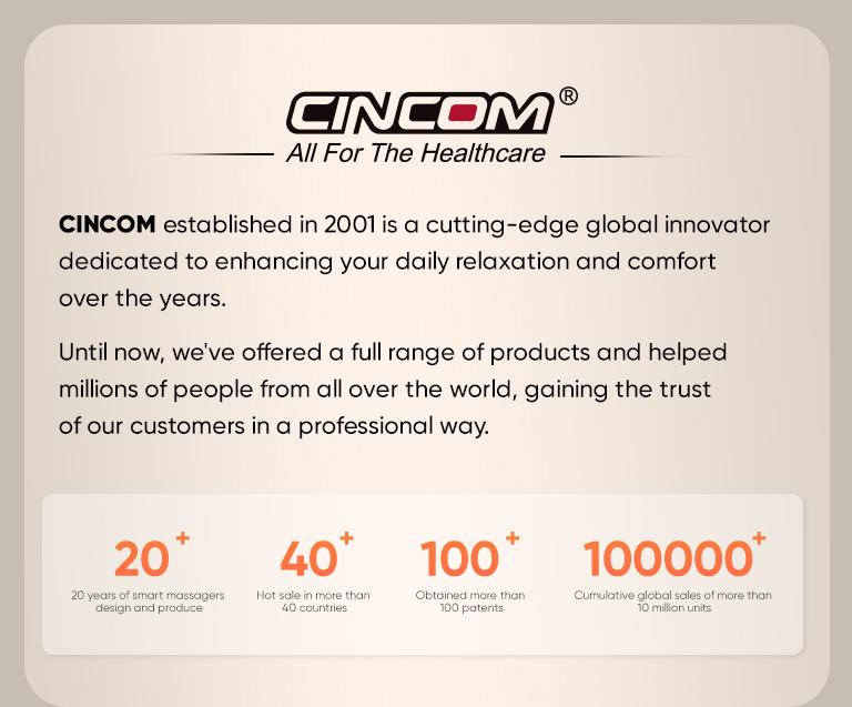 CINCOM U-Shaped Neck Massager Pillow（Mocha Coffee） for Cervical Support, with Soothing Heat & Kneading, 360° Memory Foam Support, Cordless, Rechargeable & Portable, Perfect Gift for Black Friday, Thanksgiving, Christmas, Birthdays & More