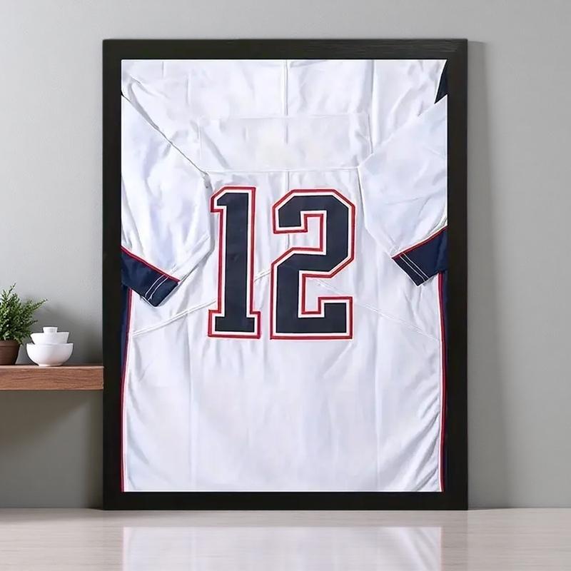 Modern Black Jersey Display Case for Football Basketball Memorabilia