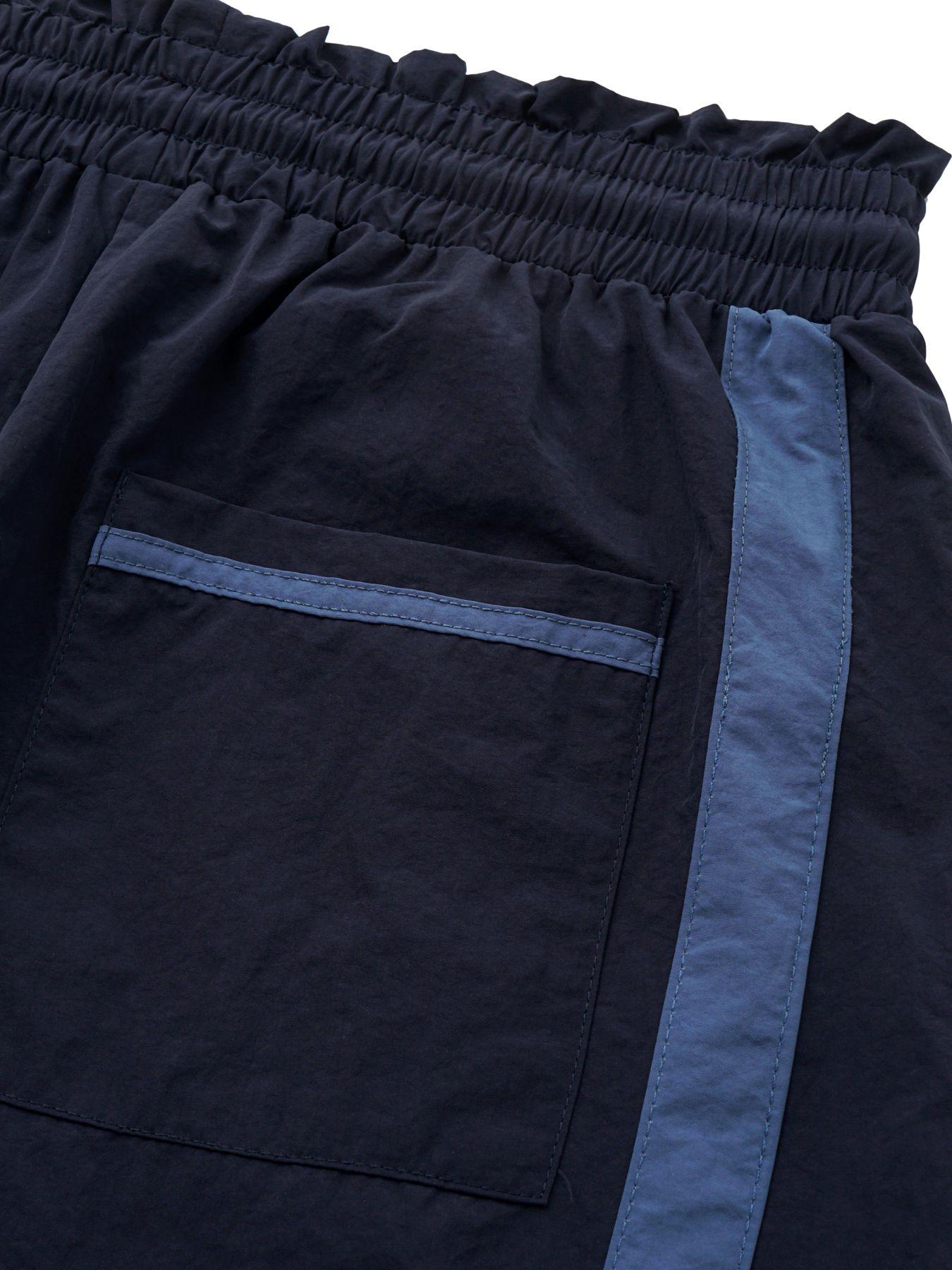 Women's Loose Wide-Leg Pants, Casual Drawstring Elastic Waist Colorblock Sportswear, Fashion Y2K Nine-Quarter Pants, All Seasons