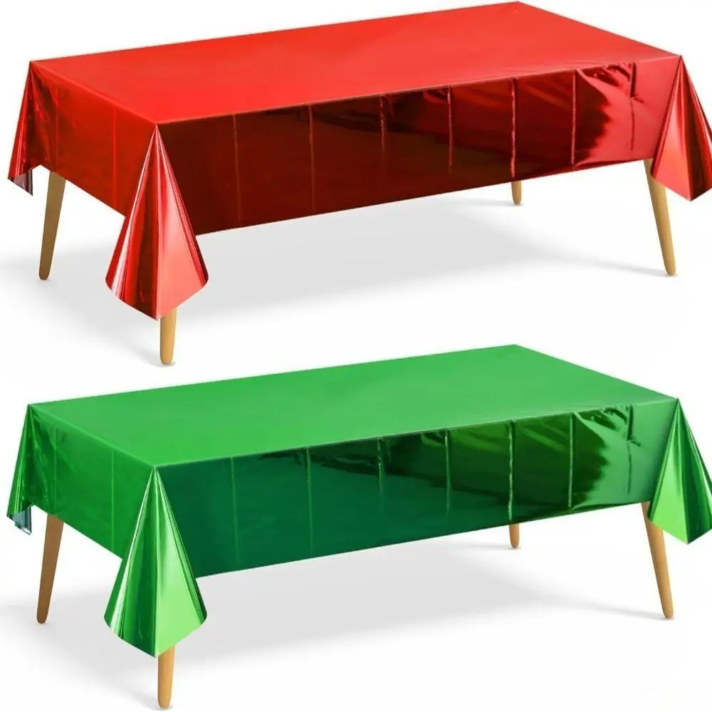 Disposable Plastic Party Tablecloth, Festival Camping Decor Table Cover, Waterproof Disposable Table Linen for Home Gathering, Stain Resistant All-Purpose Disposable Table Decor for Holiday Picnic Banquet